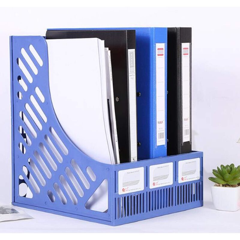 Organisateur Bureau Acrylique Transparent 4 Sections - Trieur Porte-Fichiers Vertical