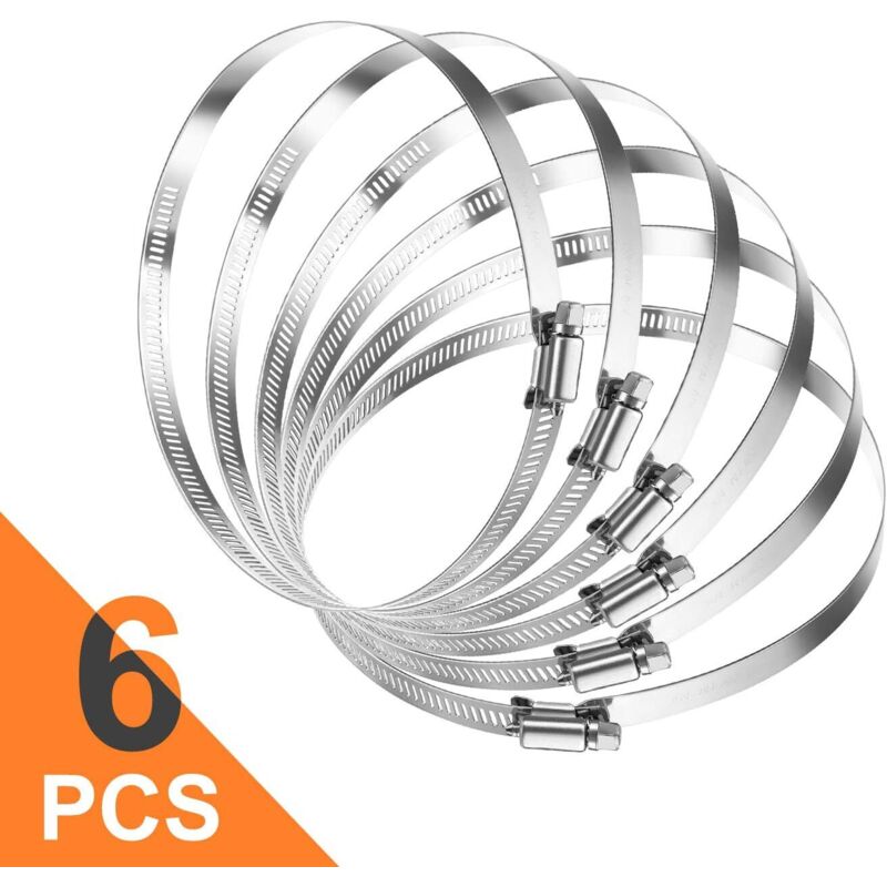 YoiYee Lot De 4 Colliers De Serrage 33-57mm Acier Inoxydable 304 - Vis Moletée Papillon Pour Tuyaux Et Conduits