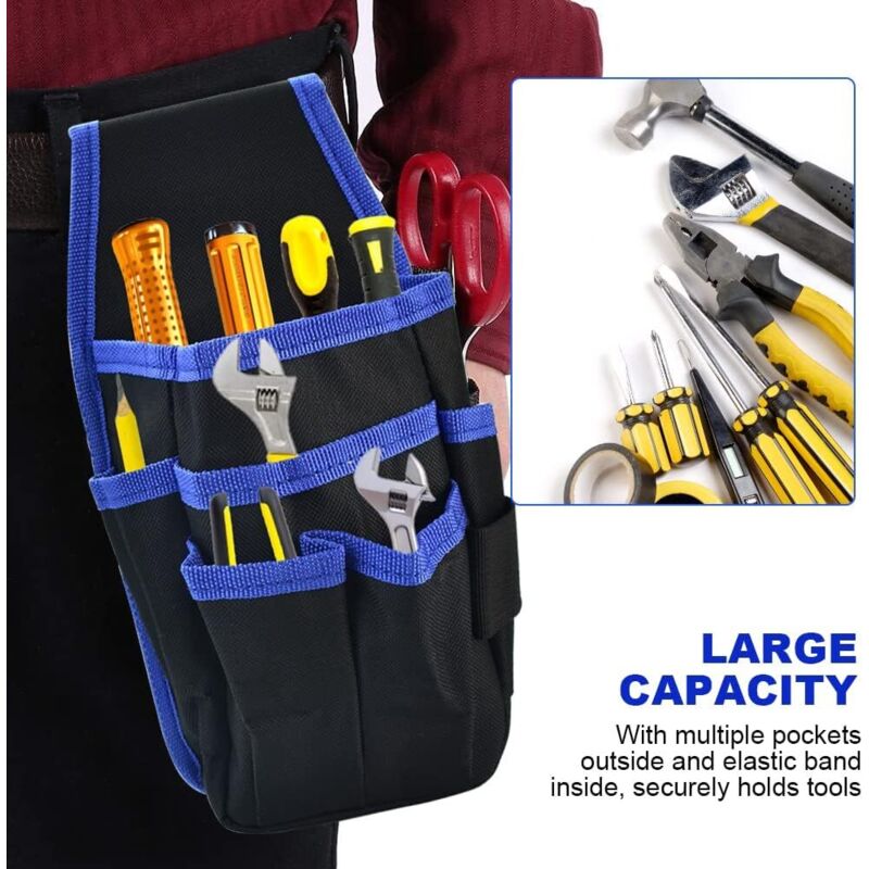 Colaxi Vis à Clous Sac de Taille Organisateur d'Outils pour Ceinture à Outils Petites Pièces Sac Léger Sac de Taille Petites Pochettes à Outils pour Handyman