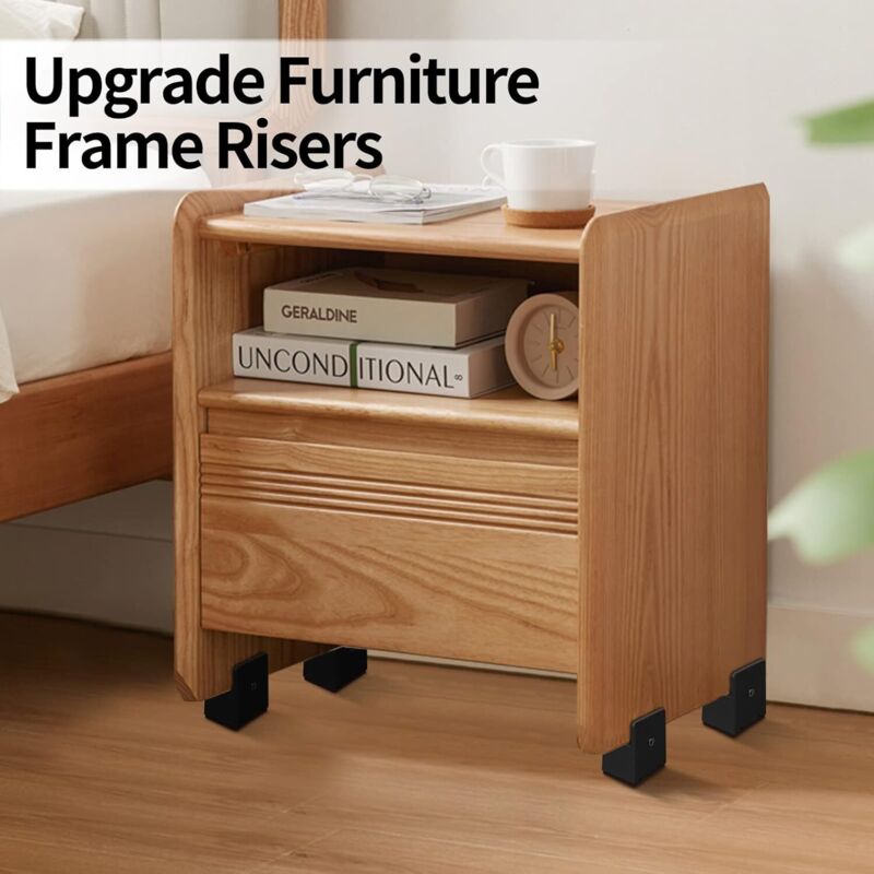 RCHYFEED Rehausseur Pieds De Lit Reglable De 2 Pouces, Rehausseurs De Meubles Robuste De 5 Cm, Pour Épaisseur De Pied Du Lit 0 à 1,5 Pouces, Hauteur De Lit, Canapé, Bureau, Armoire