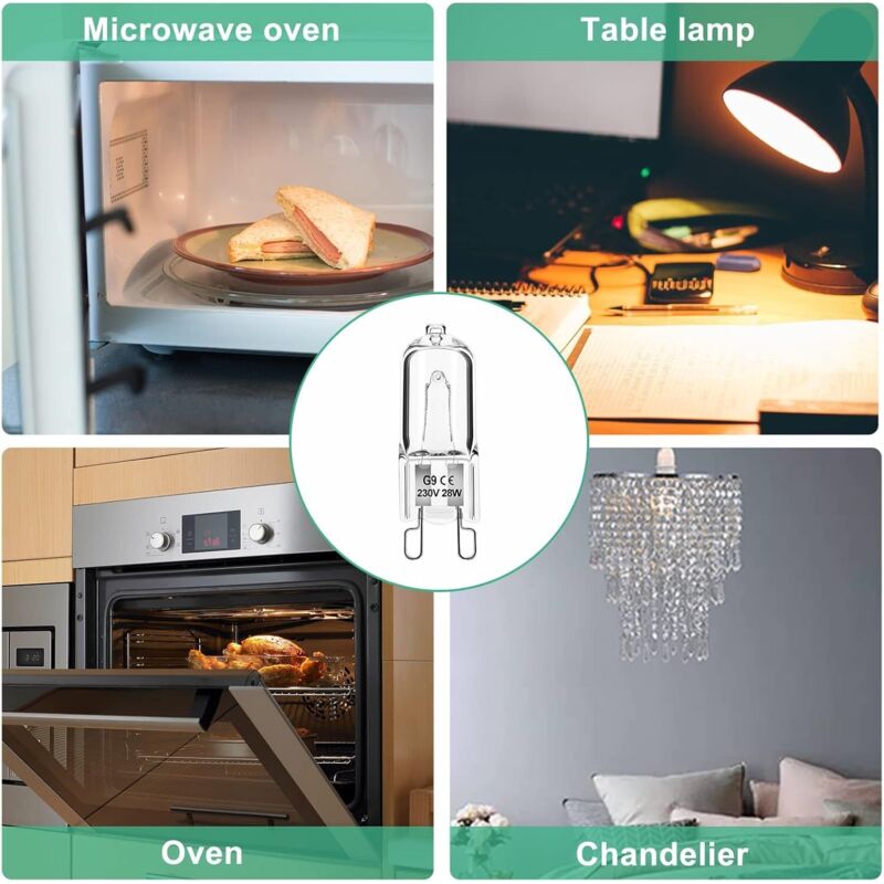 SCNNC Ampoule Halogene G9 33W 230V, 460LM 2700K Blanc Chaud Dimmable