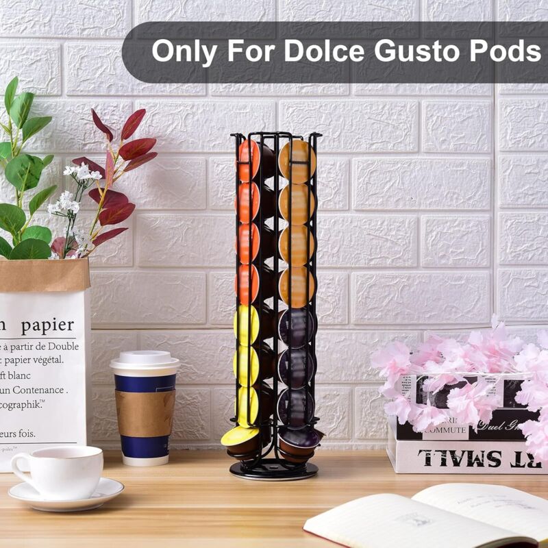 Porte-Capsules Dolce Gusto - Grande Capacité de 72 PCS - Noir - Avec 1 Chiffon de Nettoyage Supplémentaire - Electroménager Porte-Capsules Dolce Gusto - Grande Capacité de 72 PCS - Noir - Avec 1 Chiffon de Nettoyage Supplémentaire - Electroménager