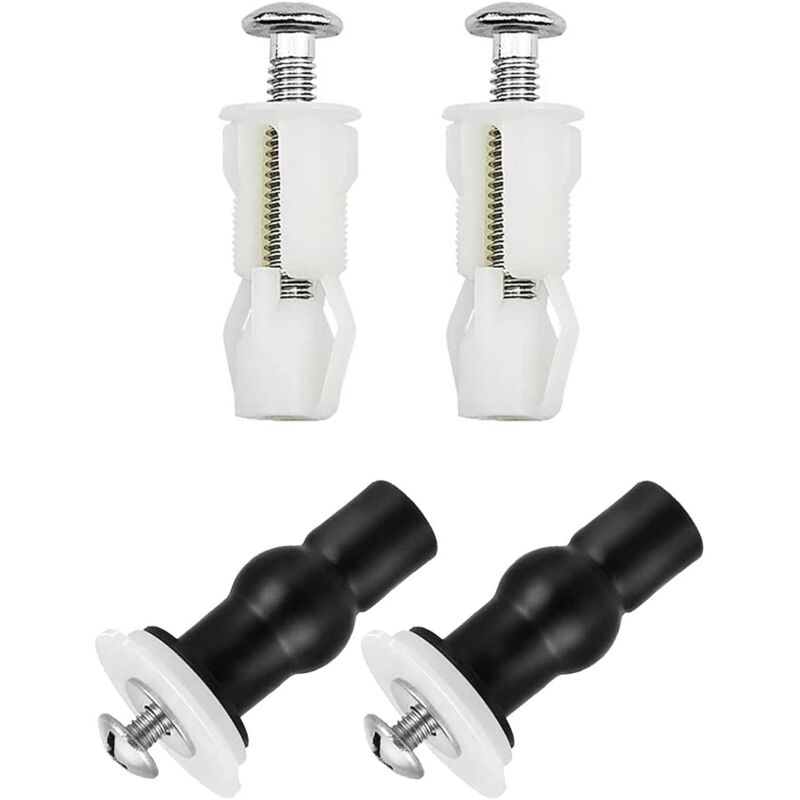 JOOTUEPO Kit De 4 Boulons Et Vis Universels Pour Siège De Toilette - Fixations Acier Inoxydable Avec Joints