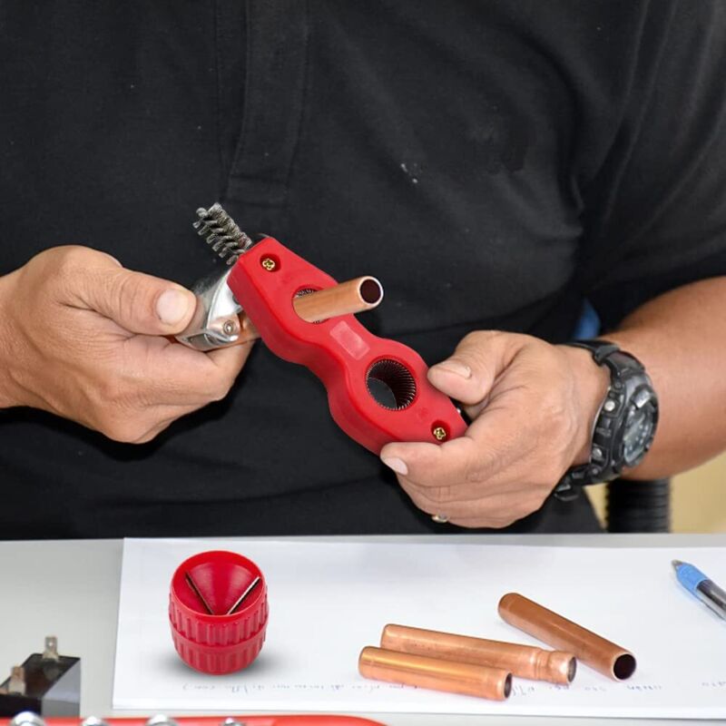 Ébavureur pour Tubes,Outil d'ébavurage de Tuyau Universel Ebavureur pour Tuyaux Intérieur-Extérieur Alésoir en Plastique Coupe-tube Outils de