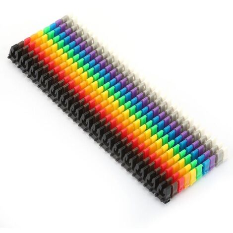 Repère Fil Electrique Marqueur de Câble de 09 Numéro Repère Clips de Fil Numérique en Plastique Étiquette du Tube de Fil de Câble Colorés (150 pièces 1,5 mm²)-VSIAISV