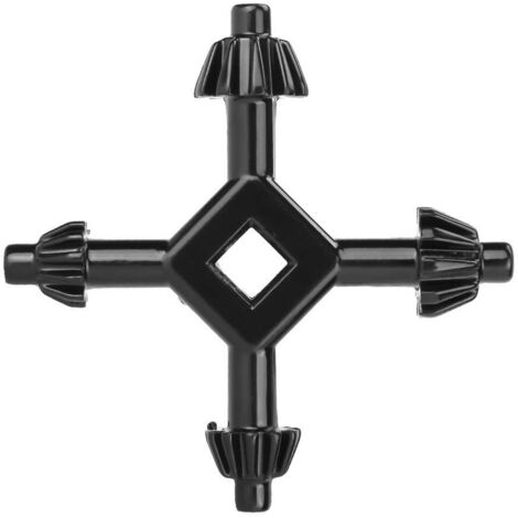 Clé de mandrin de forets 4 en 1, Clé de Mandrin Perceuse, Clé en croix-de mandrin à 4 voies, Clé mandrin perceuse à colonne, Clé en acier multifonctionnelle pour serrer et desserrer le mandrin