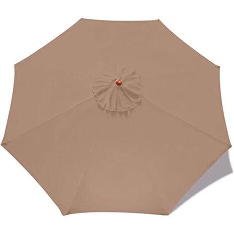 Housse de rechange pour parasol, 8 baleines, 3 m, imperméable, anti-UV, tissu de rechange, kaki
