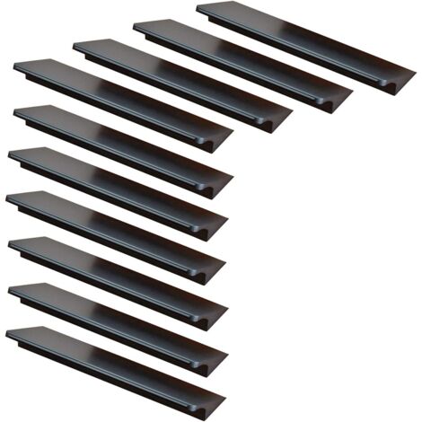 10x Boutons de portes Cuisine Armoire Porte Poignées Placard Tiroir Chambre Meubles Tirer Entraxe 64mm, Aluminium, avec des vis