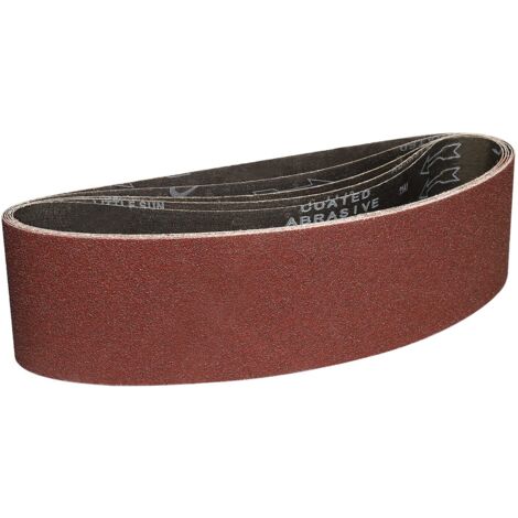 Bandes Abrasifs 100x915 mm-5 Pièces de 60 Grain Bande Ponceuse pour Ponçage et Polissage avec Ponceuse à Bande Portable