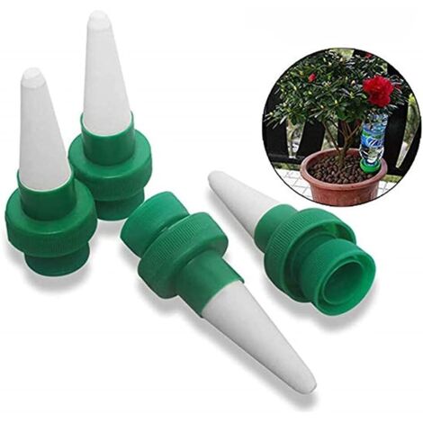 4 Pièces/Ensemble De Pointes D'arrosage de Fleurs Dispositif D'arrosage Automatique Plantes Automatiques Système D'irrigation Goutte à Goutte d'eau Automatique de Vacances en Céramique + PP Materal (1/5)