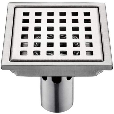Siphon De Sol INOX 1 Pcs en Acier Inoxydable Drain15Cm 15Cm Filtre Carré Déodorant Anti Retour Fuite d'eau 15Cmb
