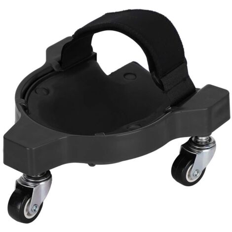 Genouillère pour le travail du bois, genouillères roulantes, genouillère coulissante flexible, facile à utiliser pour peindre des carreaux de pose (black)
