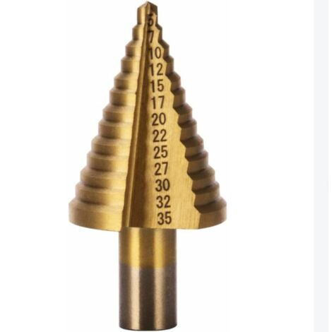 Foret étagé HSS métal 5-35 mm foret étagé conique professionnel en titane avec boîtier pour bois plastique métal