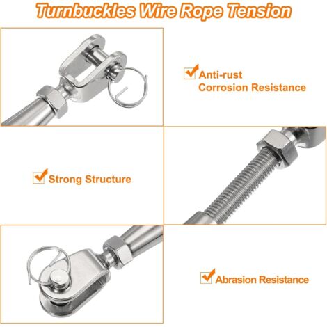 Lot De 2 Tendeurs De Corde En Acier Inoxydable Pour Tente De Camping - Longueur 7 Cm, Antidérapants