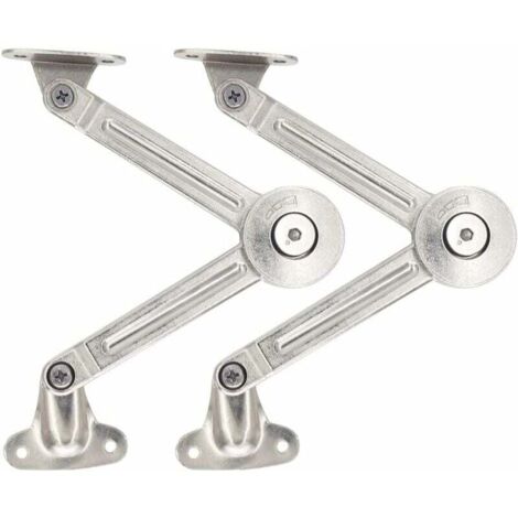 Lot de 2 compas à système d’amortissement pour abattants de portes relevables de placard de cuisine