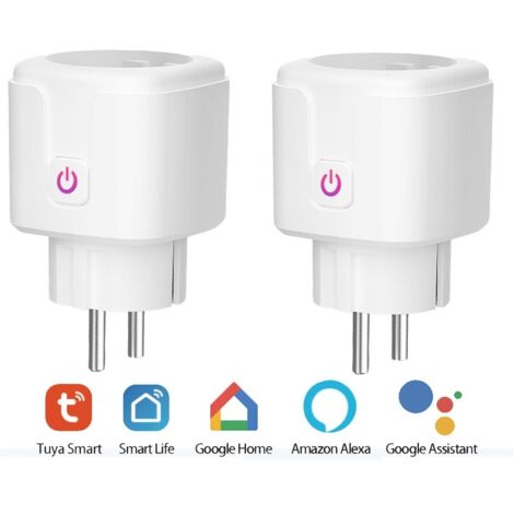 Prise Murale Connectée, Prise Electrique Intelligente Compatible Avec Alexa-Google Home-Tuya App