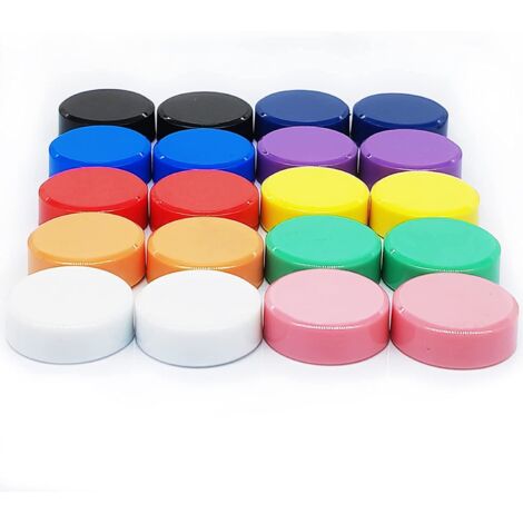 Lot de 40 Aimant Frigo Magnetic Magnet Frigo, Aimant Puissant, Petit Rond Colorés Décoratifs Aimants pour Tableau Magnetique Frigo, Tableau Blanc, Salle de Classe, Bureau, Casiers (10 Couleurs)