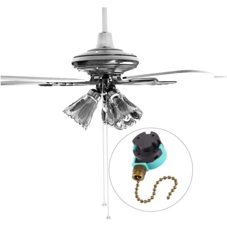 3pcs Interrupteur à Chaîne De Traction, Interrupteur De Lumière De Ventilateur De Plafond 3 Vitesses 4 Fils Pour Plafonnier Ventilateur Lampe Applique Murale Or 88737263