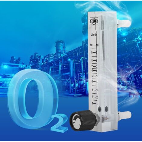 Compteur Débit Air Oxygène 1-10LPM Vanne Réglage Débitmètre Gaz 1-10LPM - Compteur Débit Oxygène Air Avec Valve Debimetre D Eau