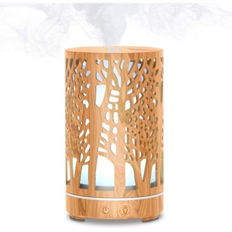 Diffuseur d'huile essentielle, diffuseur d'aromathérapie, diffuseur d'humidificateur à brume fraîche à arôme ultrasonique de grande capacité avec mode de brume réglable, arrêt automatique (1/4)