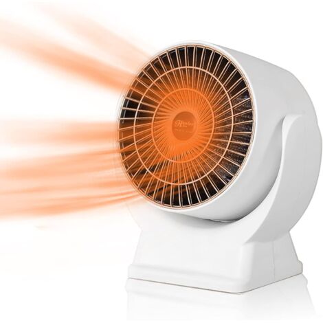 Chauffage D'appoint Economique Silencieux, Radiateur Electrique Soufflant Mobile, Mini Radiateur Soufflant Portatif, Chauffage Soufflant 800w, Petit Chauffage D'appoint Avec Thermostat Bureau (blanc)