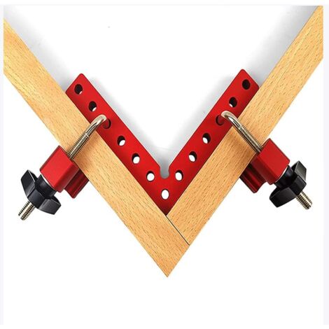 Règle à Angle droit pour le travail du bois Règle de serrage d'angle réglable pour le travail du bois Pinces à Angle droit en alliage d'aluminium Cadre porte-étau