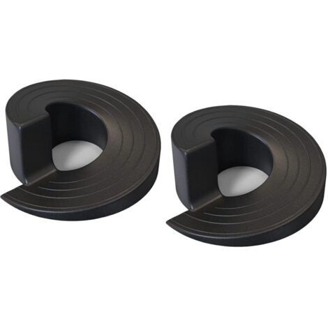 2 Pièces Butées de Porte Butées de Porte de Sécurité Noir pour Bas de Porte sur Béton, Carrelage, Moquette, Linoléum et Sol en Bois (1/5)