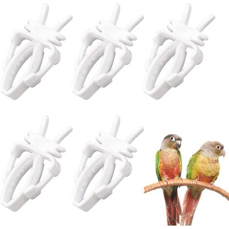 Pince à Fruits pour Oiseaux, Outil de Fruit de Perroquet Oiseaux, Porte-Nourriture pour Oiseaux, Mangeoire pour Cage à Oiseaux, Mangeoire À, Mangeoire à Oiseaux pour Cage à Oiseaux, 5 pièces (1/5)