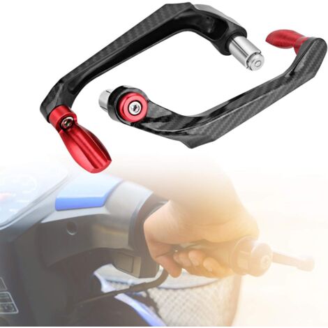 Protecteur Garde-main, 7/8" 22 mm Protection Embrayage de Frein, Frein d'embrayage Levier Protector Protège-mains, Convient aux Motos, Voitures électriques(Rouge) (1/5)