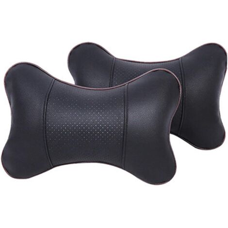 Oreiller Siège Voiture,2pcs Voiture Oreillers de Cou Oreiller Cervical Voiture de Voyage ,Coussin De Siège à Respiration Automatique Coussin pour la Tête Reposent Le Soutien pour Le Siège d'Auto