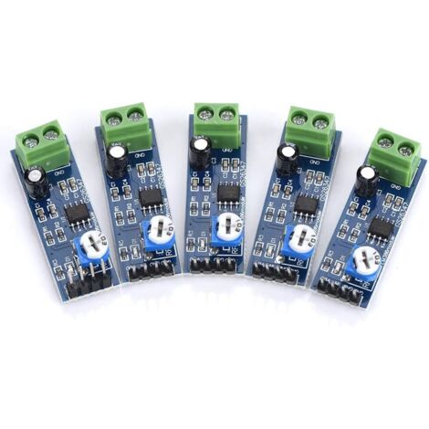 5PCS LM386 Module Amplificateur Audio, 512V, 200 Gain, LM386 Audio Amplifier, Module d'Amplificateur de Puissance Audio Stéréo pour Arduino LM386, L1P8