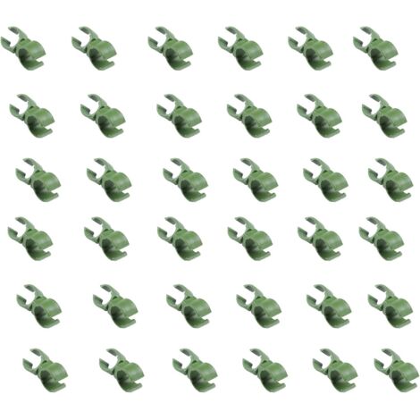 Lot de 36 clips de fixation universels pour treillis de plantes, 20 mm, support de fixation rotatif en plastique pour serre de jardin, verger, cage à tomates (1/5)