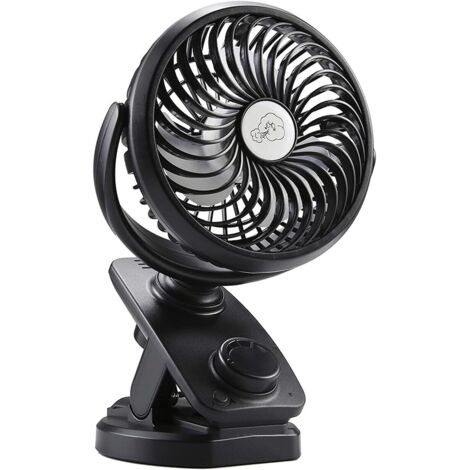 Ventilateur de Batterie à Pile,Ventilateur USB d'Oscillation Avec 4000mAH Batterie Rechargeable,Mini Ventilateur Portatif pour poussette, voiture, gymnase, bureau, extérieur, voyage, camping