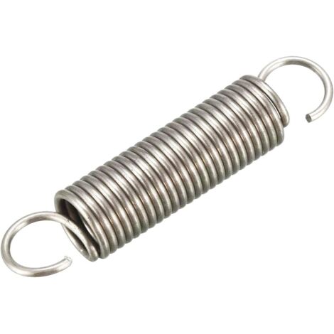 QUARKZMAN 60mm Libre Longueur Double Crochet Ressort de Traction Tension x 2 Pcs Métal Extension Hélicoïdal Ressorts pour Machines industrielles, [Noir