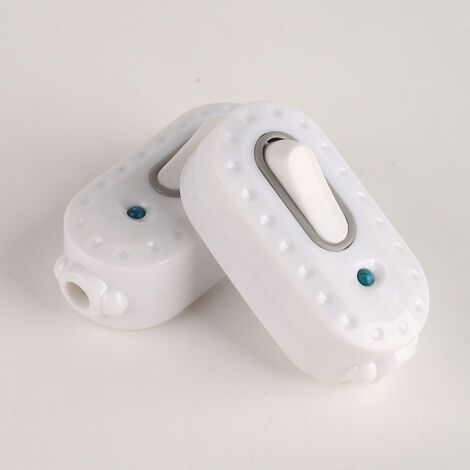 Lot De 5 Interrupteurs Lampe De Chevet ON/OFF à Bascule Blanc - Remplacement Facile 6A 250V