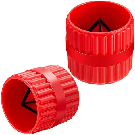 Ébavureur pour tubes, Ebavureur Universel pour Tuyaux, Alésoir Intérieur Extérieur, interieur: Ø5-38 mm, Outil de Chanfreinage de Tube, Outil d'ébavurage de Tuyau en PVC(2 Pcs)