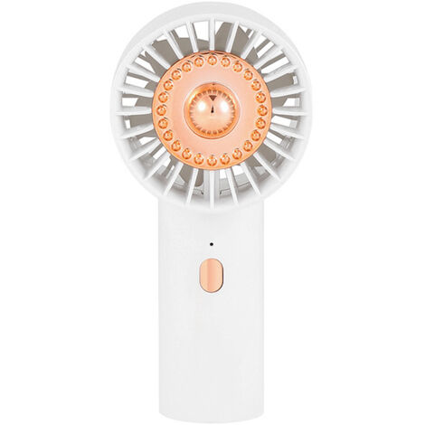 Ventilateur Portable Ultra Léger, Mini Ventilateur à Main 3 Vitesses Vent Fort Silencieux, Ventilateur Poche USB Rechargeable Charge Rapide, Petit Ventilateur pour Voyage Bureau Maison, Blanc