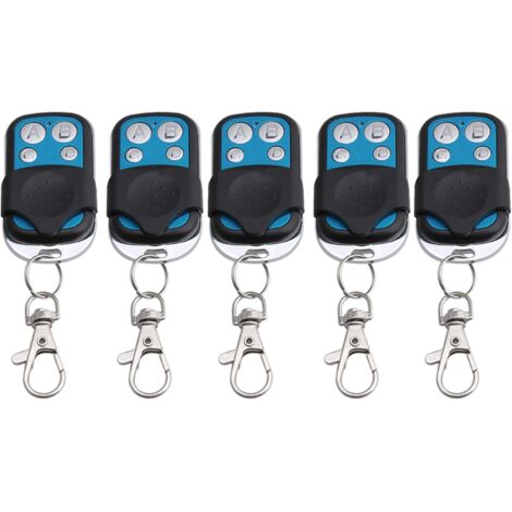 Lot de 5 4 canaux 433 MHz Noir télécommande sans Fil RF Apprentissage Code 1527 récepteur 1527 Porte-clés (1/5)