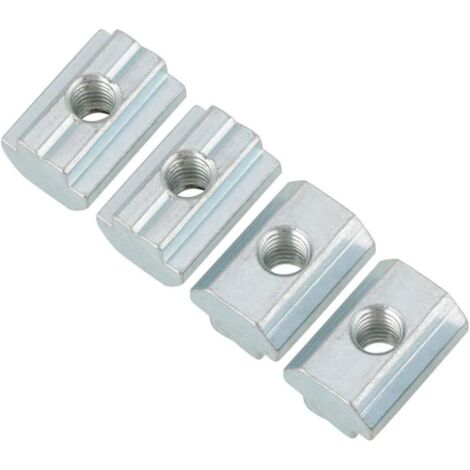 20pcs Écrou coulissant standard Écrou à glissière en T en acier au carbone galvanisé pour les accessoires de profilés en aluminium(T Nut Typ 40 M6)