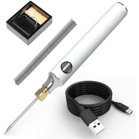 Kit de fer à souder, jeu de fer à souder électrique portable USB, stylo d'outils de soudage de température réglable 5V 8W, équipement de soudure à souder électrique-default (1/5)