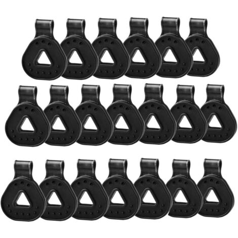 10pcs Clips de protection contre la neige tissu d'ombrage en plastique round suncreen fabric grommets bird netting clips Noir (1/5)