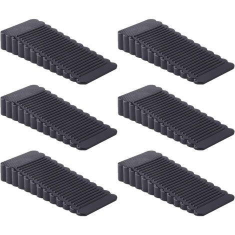 6 Pcs Arrêts de portes,cale de porteen Caoutchouc Antidérapant (Noir) (1/5)