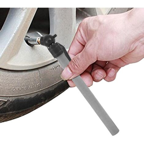 Stylo de jauge de Pression d'air - Stylo de Pression des pneus 5-50PSI Corps en Aluminium Robuste 50-350KPA et buse en métal avec Clip de Poche pour Moto vélo Voiture (1/5)