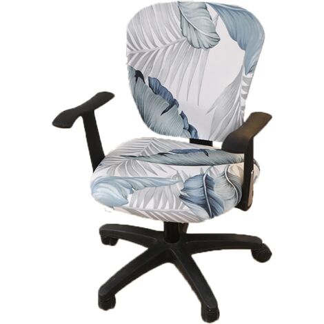 Aougo – Housse de chaise de bureau extensible – Lavable et amovible – Protection anti-rayures – Installation facile – Pour chaises 36-52cm