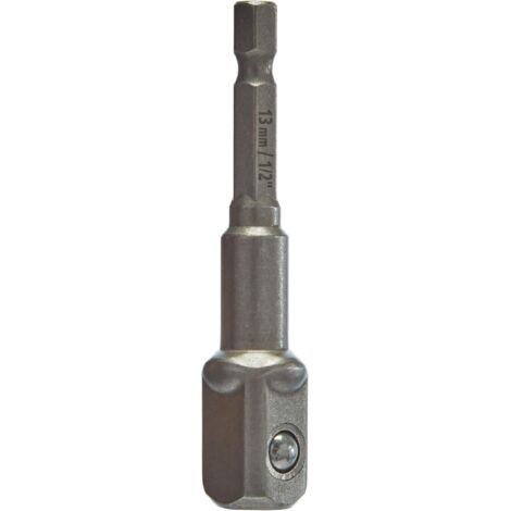 Adaptateur à tige hexagonale vers carré, tige d'adaptateur pour perceuse/tournevis 1/2 (73 mm) (1/5)