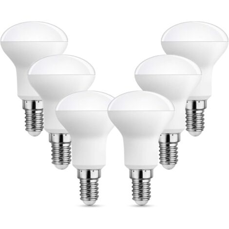 Ampoule Spot LED E14 R50 5W Équivalent Incandescent E14 40W, Blanc Froid 6000K, 500LM, 120° Lumière, AC 220V, Ampoule LED Petite Culot pour Eclairage de Cuisine, non-dimmable, lot de 6