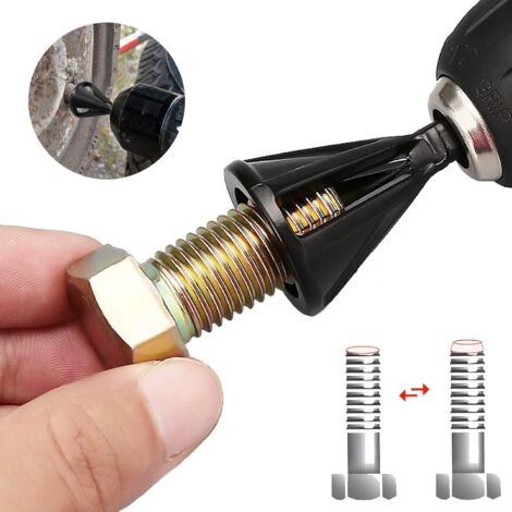 2 Pièces Outil D'Ébavurage Chanfrein Externe - Tige Hexagonale 6,35mm Pour Vis Et Boulons