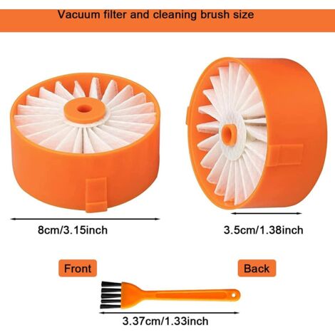 Lot de 8 filtres pour aspirateur pour Black + Decker BSV2020G et BSV2020P sans fil et accessoires filtres de rechange Powerseries Extreme Aspirateur-balai avec brosse de nettoyage NPTERBL (1/4)