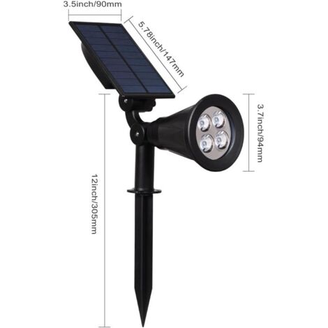WeBeqer 6 Pack Spot Solaire Extérieur 64 LED - Lampe Solaire Jardin Puissante IP67, 3 Modes, Lumière Froide 6500K Pour Jardin, Cour Et Chemin