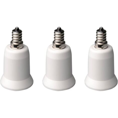 3 pièces convertisseurs de base d'ampoule E12 à E27 adaptateurs de douille de lampe convertisseurs de douille d'ampoule pour LED halogène économie d'énergie ampoule intelligente (1/5)